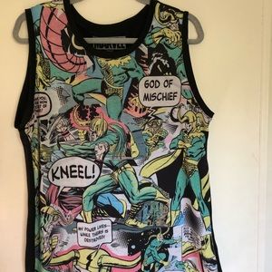 Marvel Loki comic strip tank top size 2X